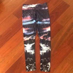 Intergalactic space workout leggings